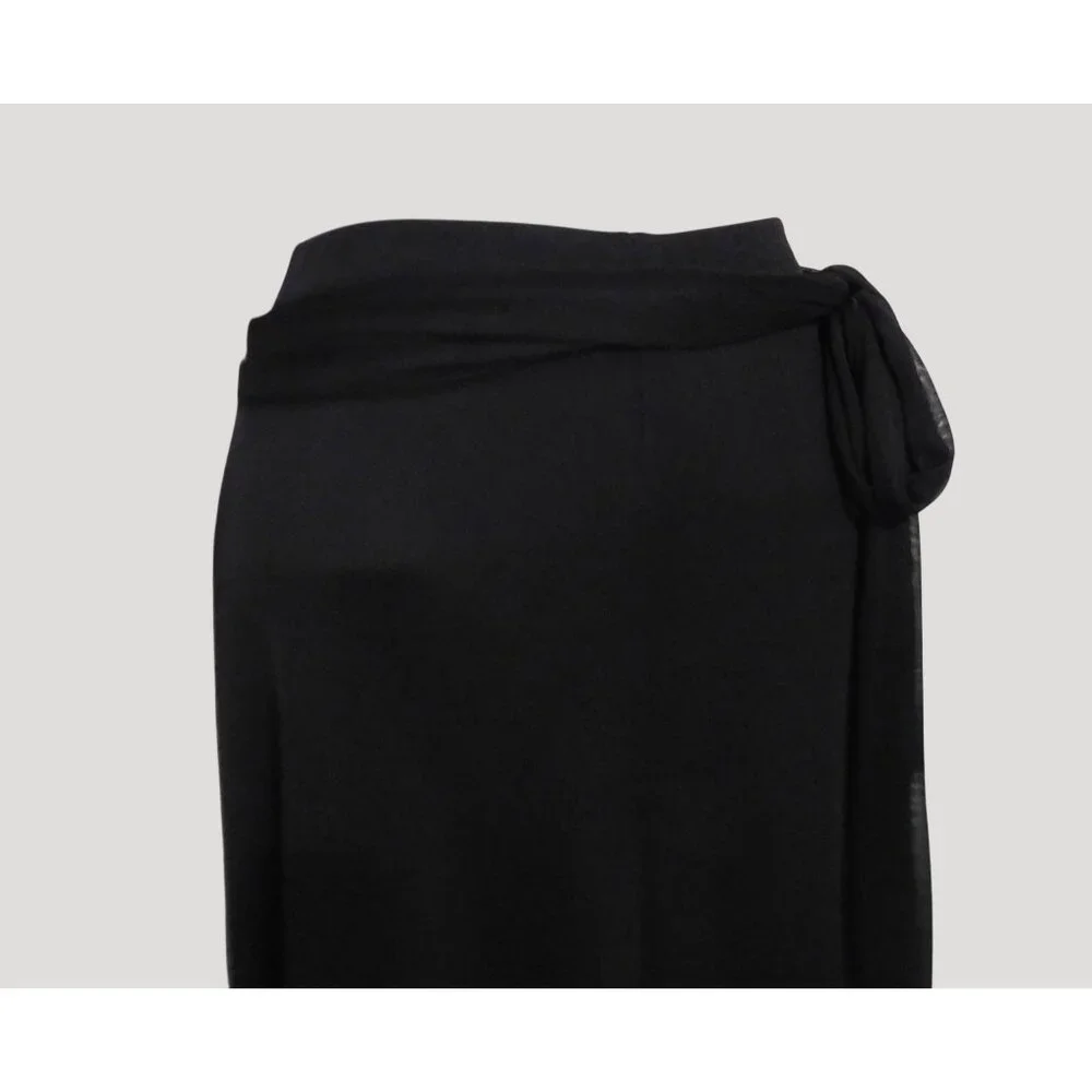 Blu Sage Dressy Pants Womens XL Black Wide Leg Sheer Overlay - Picture 3 of 9